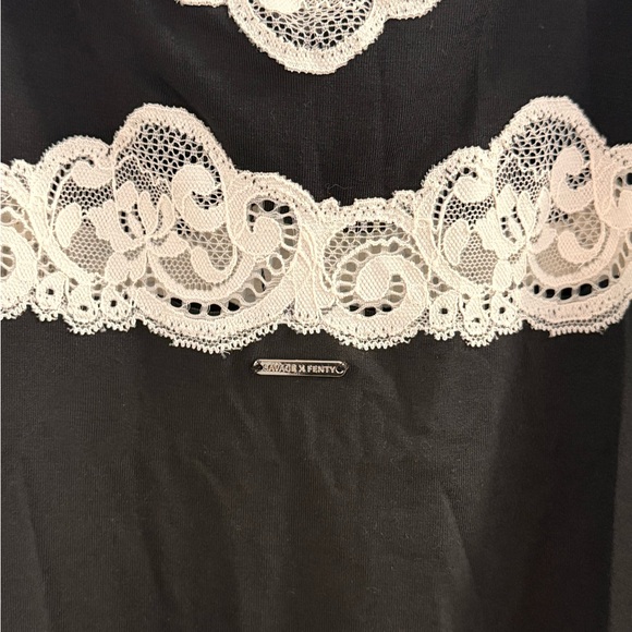 NWT Savage X Fenty Slip Nighty with Cream Lace Trim - Picture 6 of 7